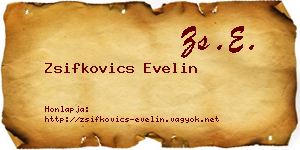 Zsifkovics Evelin névjegykártya