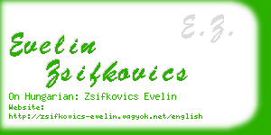 evelin zsifkovics business card
